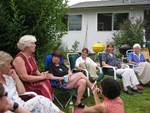 Mama, telling Grandma and Grandpa's story.
